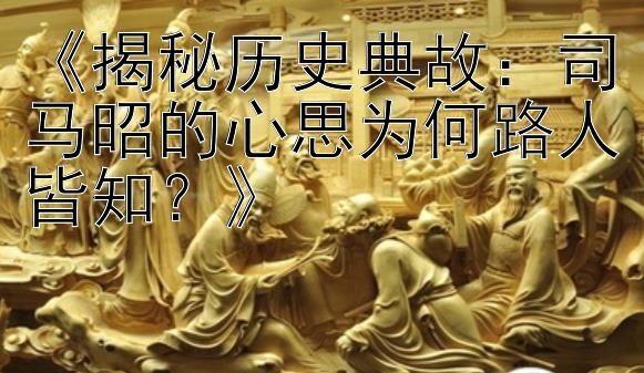 《揭秘历史典故：司马昭的心思为何路人皆知？》