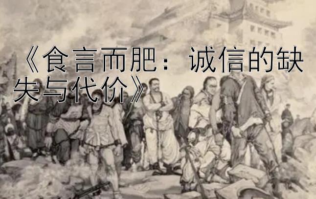 《食言而肥：诚信的缺失与代价》