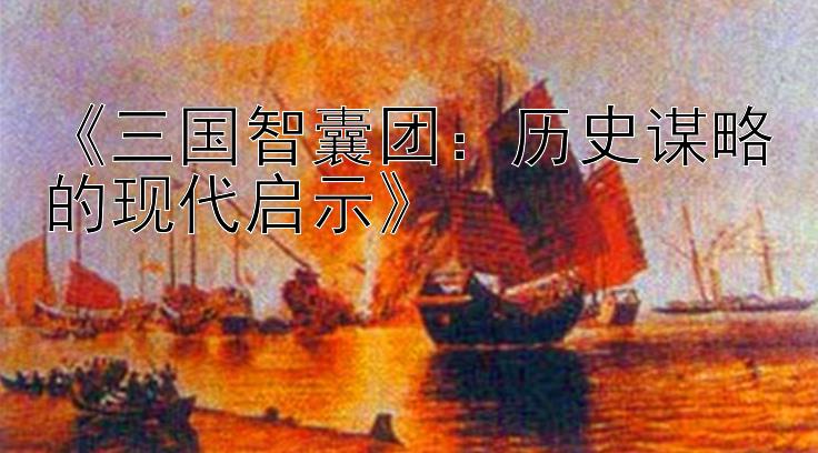 《三国智囊团：历史谋略的现代启示》